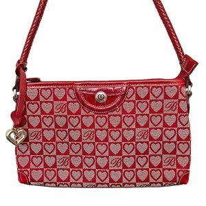 Brighton Signature Heart Red Logo Janice Handbag
